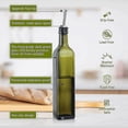 thumbnail image 4 of Glass olive oil bottle-500 ml green oil and vinegar bottle with pourer and funnel-olive oil carafe, 4 of 5