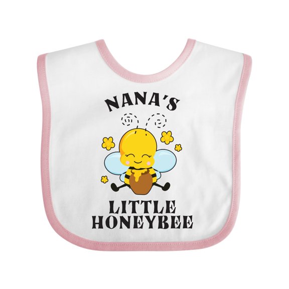Inktastic Cute Bee Nana's Little Honeybee with Stars Boys or Girls Baby Bib
