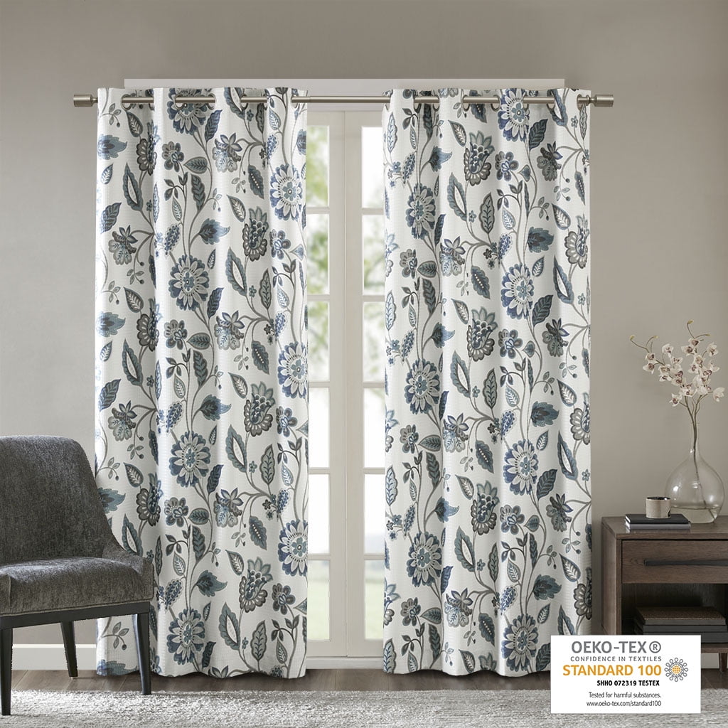 MAYEERTY Jacquard Printed Room Darkening Curtain Panel for Bedroom