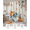 thumbnail image 7 of Fall Pumpkins Shower Curtain Set ，Waterproof Fabric Shower Curtains Thanksgiving Orange Blue Watercolor Eucalyptus Leaves Linen Shower Curtains for Bathroom,Bathroom Decor 54x"78", 7 of 7