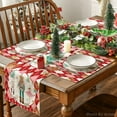 thumbnail image 3 of mubwai Red Diamond Plaid Nutcracker Snowflake Christmas Placemats Set of 6, 12x18 Inch Winter Table Mats for Home Party Kitchen Dining Decor, 3 of 6
