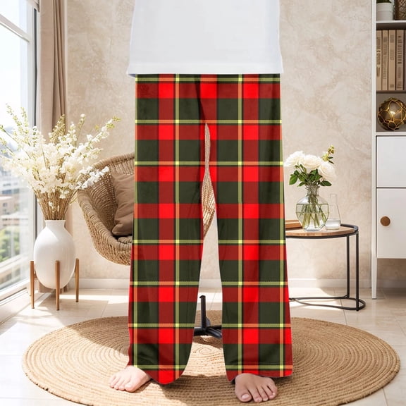 ATOGUTA Girls Flannel Long Plaid PJ Bottoms Boys Lounge Pants with Pockets Size 2T-14, Multicolor