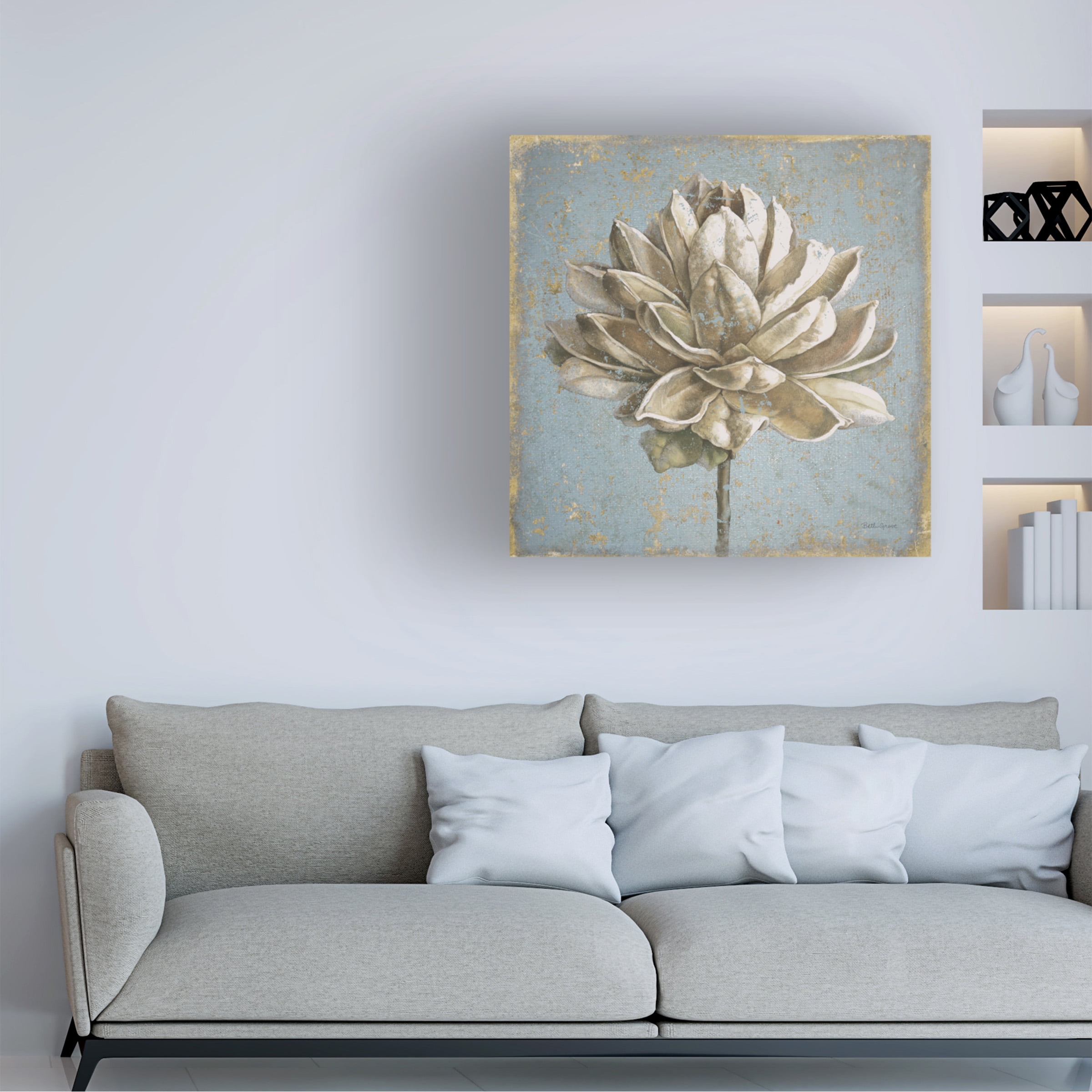 Beth Grove 'Seed Pod I no Words and Stamp Gold' Canvas Art