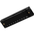 thumbnail image 1 of LITINKIMI Sleek Black Metal 10 Holes Harmonica with 20 Tones for Music Instruments Beginners, 1 of 8