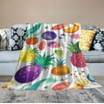 thumbnail image 2 of JEUXUS  Pineapple Print Beach Towel Sand Free Swim Blanket Quick Dry Bath Towels for Women, Girls, 2 of 6