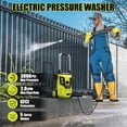 thumbnail image 2 of Electric Pressure Washer, 3500 PSI, Max 2.4 GPM Electric Powered Cold Water Pressure Washer with 35FT Power Cord, 20FT Hose,4 Different Pressure Tips, Foam Cannon, Perfect for Cars, Patios, 2 of 6