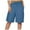 Blue, variant on vigerkar Bermuda Shorts for Women Knee Length Elastic Waist Drawstring Loose Wide Leg Shorts Summer Casual Beach Clothes 2025 Blue, M