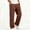 Brown, variant on Boys Chino Pants with Pockets Stretch Casual Baggy Elastic Waist Kids Straight Leg Pants Brown 6-14