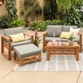 thumbnail image 1 of Hudson Open Side 4 Piece Outdoor Patio Chat Set, 1 of 6