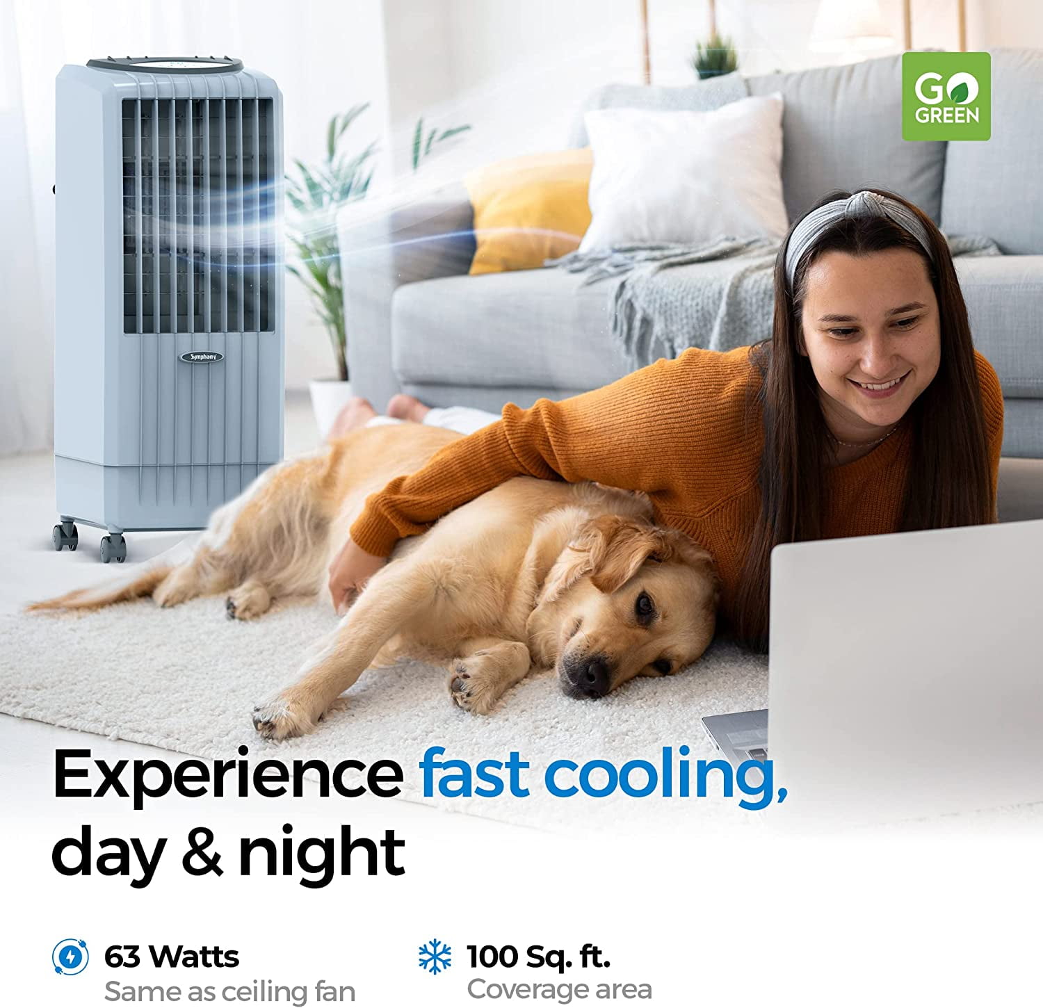 Symphony 3 in 1 Evaporative Air Cooler Indoor Portable Swamp