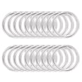 thumbnail image 1 of Uxcell 50 Pcs Aros de Metal para Manualidades 1 Pulgada Guirnalda Floral Aros de Macramé Aros para Atrapasueños para Manualidades DIY Soportes para Plantas de Macramé, Plata, 1 of 7