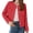 Red, variant on Long Sleeve Women's Tweed Jackets Business Button Down Casual Cropped Blazer with Pockets