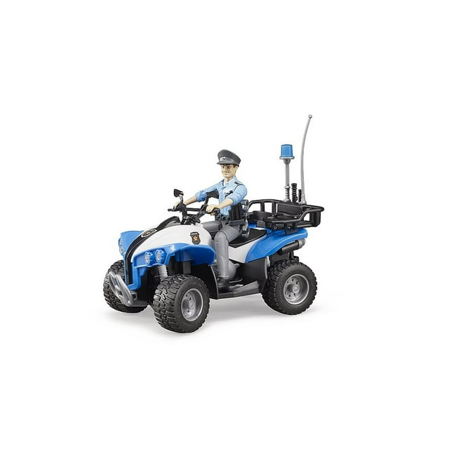 Figura Quad Police de Toy Bruder con piel clara y accesorios