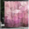 thumbnail image 4 of Ambesonne Abstract Shower Curtain, Triangle Diamond Shape, 69"Wx75"L, Rose Dried Rose Pink, 4 of 5