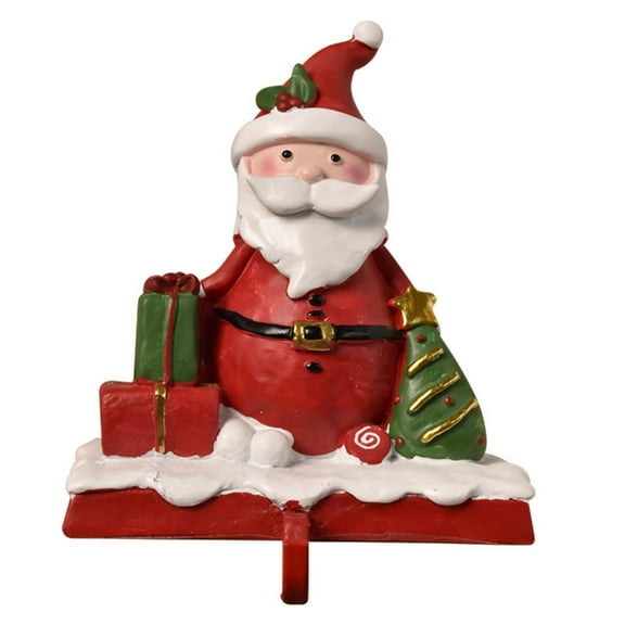 Santa Claus Stocking Holder Stocking Hanger Stocking Hooks Decoration for Home - Perfect for Living Room and Fireplace Decor, Featuring a Charming Snowman Hook