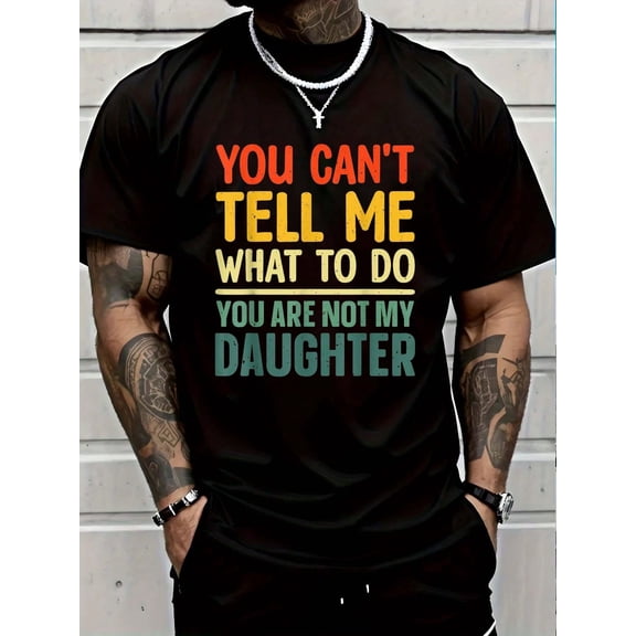 100% Cotton Funny Dad Design For Father Daddy Papa Men From Daughter Dad T-Shirt Casual Short Sleeve Shirt Women's Men Graphic Tee