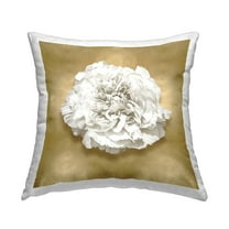 Stupell Industries Glam & White Peony Decorative Printed Throw Pillow, 18 x 18