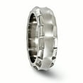 thumbnail image 4 of Edward Mirell Titanium Faceted Edges Brushed & Polished 8mm Ring, 4 of 7