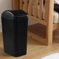 thumbnail image 2 of Bote de Basura Cocina, Cubo de Basura de Plástico con Tapa Abatible, Negro, 14 L, 2 of 4