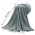 thumbnail image 3 of Throw Blanket for Bed - Super Soft & Cozy, Fluffy Fleece Blankets for Women, Spring Throw for Girls, Room Decor Aesthetic Gifts for Mom, Cute Birthday Gifts for Women, Gray, 50x60 Inches, 3 of 6