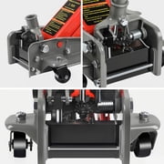 3 Ton Low Profile Floor Jack 5.31-18.11 Inch Lift, 6600 LB Hydraulic Car Jack with Wheels for Garage Auto Repair,Red