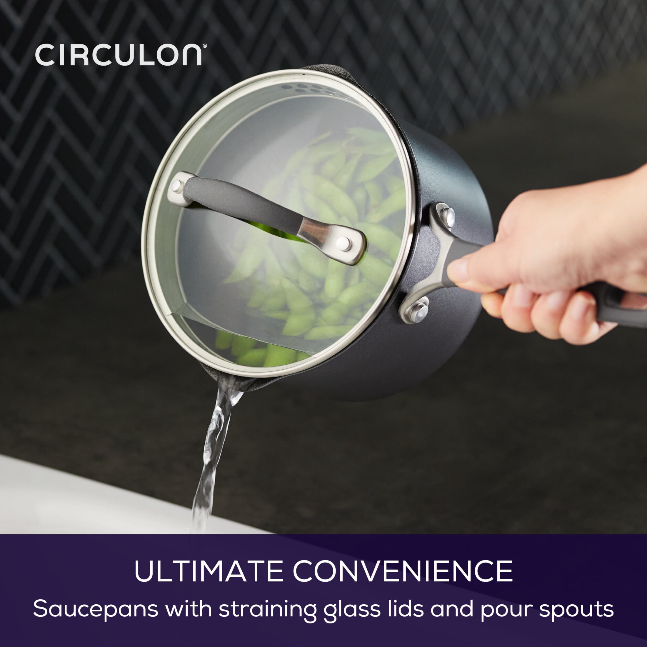 Circulon ScratchDefense 8 Piece Nonstick Induction Pots and Pans Set, Graphite