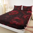 thumbnail image 3 of Castle Fairy Red Rose Valentine's Day Romantic 4-Piece Bed Sheets, King Size, 3 of 7