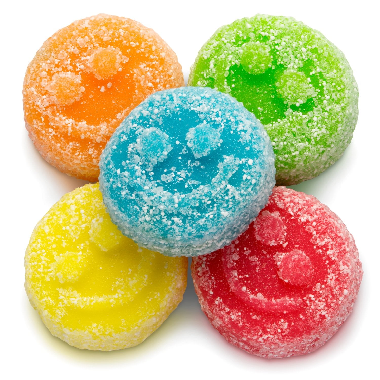 SweetGourmet Sour Poppers Gummi | Blue Raspberry Lemon Orange Cherry Apple | Bulk Gummy Candy | Gluten-Free Fat Free Dairy Free MSG Free | 2 Pounds