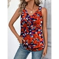 thumbnail image 2 of Zeagoo Womens Tank Tops Loose Fit V Neck Ruched Sleeveless Tops Casual Basic Banded Shirts S-XXL, 2 of 5