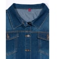 thumbnail image 4 of BELIME Chamarra de Mezclilla para Mujer color azul corte Casual Oversize Deslavada Manga Larga, 4 of 9