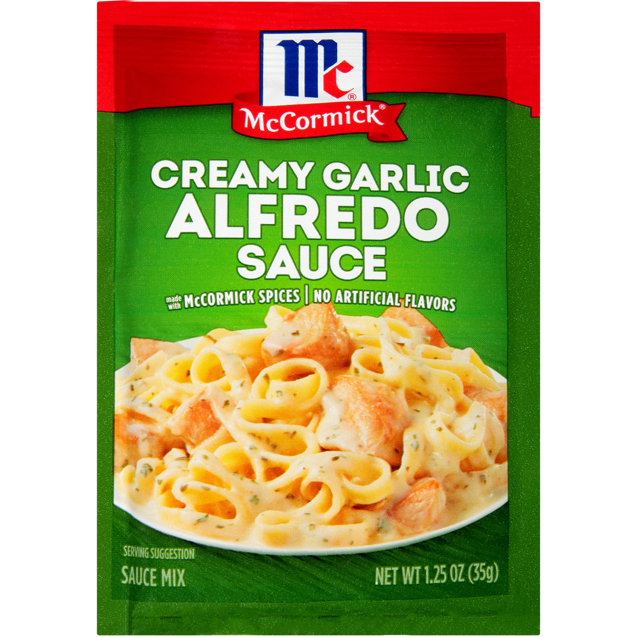 (12 pack) McCormick Creamy Garlic Alfredo Sauce Mix, 1.25 oz Packet