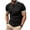 Black, variant on Plus Size Men's Shirt Solid Color Turn Down Collar Polos Shirts with Button Summer Casual Lightweight Tops Pullover Blouses T-Shirts Khaki M