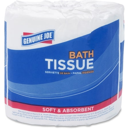 Genuine Joe 400-sheet 2-ply Standard Bath Tissue, White, 96 / Carton (Quantity)