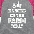 thumbnail image 3 of Instant Message - Hanging On The Farm Today - Toddler & Youth Girls Raglan Graphic T-Shirt, 3 of 5