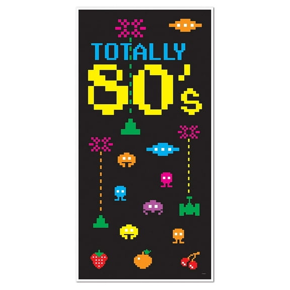 Totally 80's 1980's Style Neon Decade Party Door Cover Decor Decoration 30"x5'
