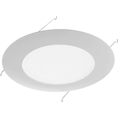 Lighting 6 inch White Recessed Shower Trim with Albalite Lens (17505)