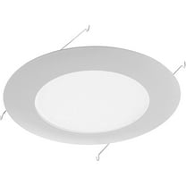 Lighting 6 inch White Recessed Shower Trim with Albalite Lens (17505)
