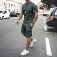 thumbnail image 3 of Los Angeles Graphic Short Sets for Men Crewneck T Shirt and Shorts 2 Piece Matching Set Mens Summer Outfits, 3 of 4