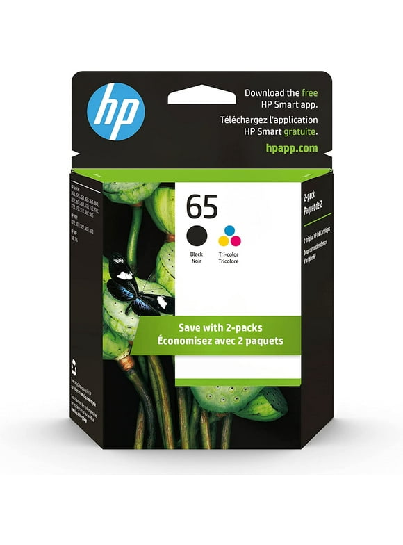 HP 65 Ink Cartridges - Black and Color (Tri-color)