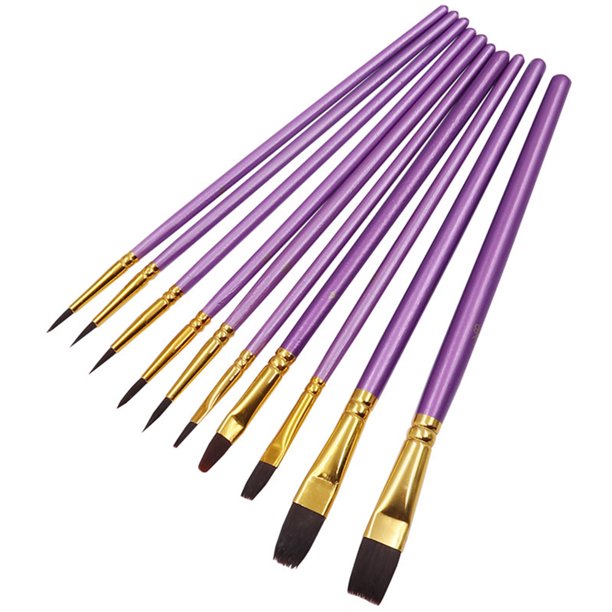 TOPOINT Paint Brush Set AllPurpose Nylon Brush for Oil and Watercolor