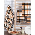 thumbnail image 2 of Orange Black Plaid Kitchen Dish Towels for Drying Dishes Set of 4, Farmhouse Orange Black Checkered Waffle Weave Microfiber Hand Tea Bathroom Towels Quick Dry & Absorbent Towel 15.7x23.6, 2 of 7