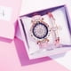 thumbnail image 2 of Reloj de mujer Regalo Reloj de mujer Reloj de cuarzo de moda Espejo de cristal, 2 of 6