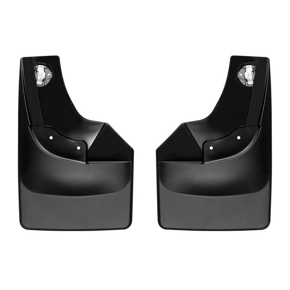WeatherTech Custom No Drill Splash Guard MudFlaps compatible with Chevrolet Silverado 1500, Silverado 1500 LTD, Rear Pair - Black