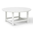 thumbnail image 5 of WestinTrends Malibu Low Outdoor HDPE Round Patio Coffee Table, White, 5 of 16