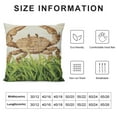 thumbnail image 5 of Chilfamy Ocean Beach Outdoor Throw Pillow Covers Case Decorative Sea Plants Coastal Crab Decor Rectangular Pillowcase Decorations for Waist Lumbar Couch, Marine Animals 12x12in, 5 of 5