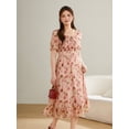 thumbnail image 3 of Floral temperament waist dress, 3 of 7