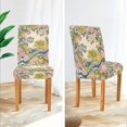 thumbnail image 3 of Yayeee 4 Pack Dining Chair Covers Stretch Parson Chairs Slipcovers Seat Protector, Pink Floral Wave, 3 of 6
