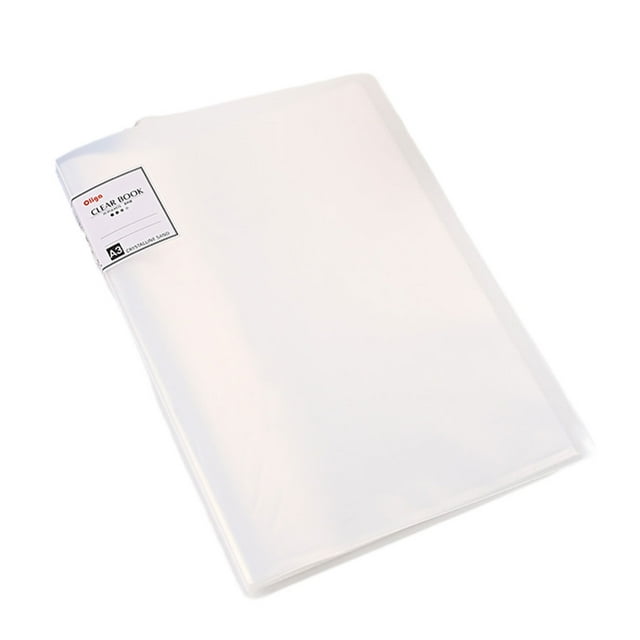 Sidaley Carpeta de documentos A3 transparente para presentaciones y organización de archivos Libro de presentación de tamaño A3 Carpetas de archivos blanco