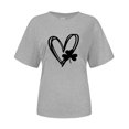 thumbnail image 4 of Pxiakgy Vente Chaude! T-Shirt Trèfle de la Saint-Patrick pour Femmes Chanceux Irlandais Manches Courtes T-Shirt Graphique Trèfle Mode Décontractée Imprimé Amour Col Rond Manches Courtes T-Shirt, 4 of 4