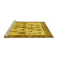 thumbnail image 2 of Ahgly Company Machine Washable Indoor Round Animal Yellow Traditional Area Rugs, 7' Round, 2 of 4